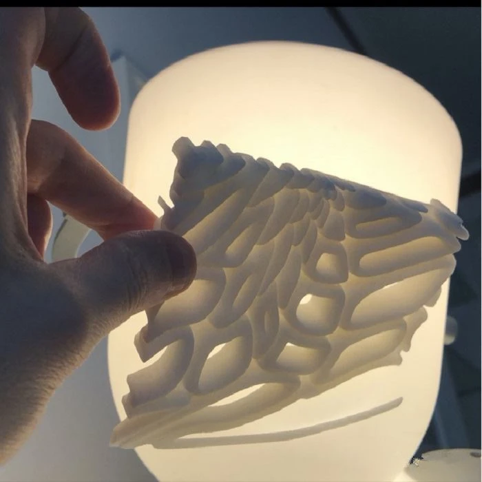 Podrobnejši pogled na to 3D natisnjeno luč
